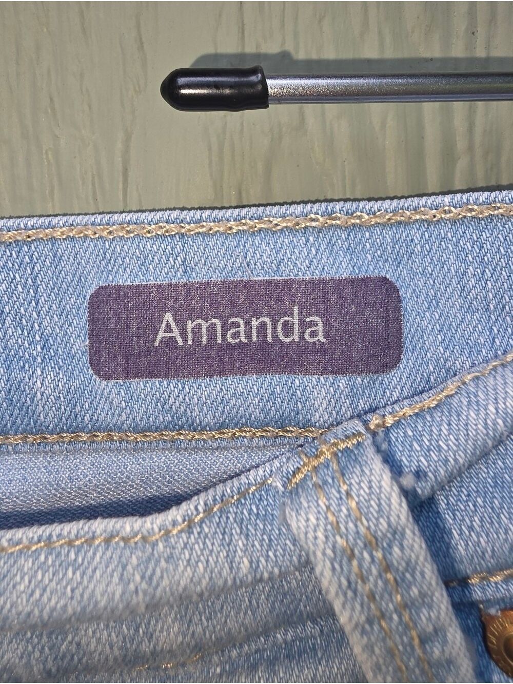 Gloria Vanderbilt Light Blue Straight Leg Jeans Size 16 #JEA7 - Picture 3 of 10